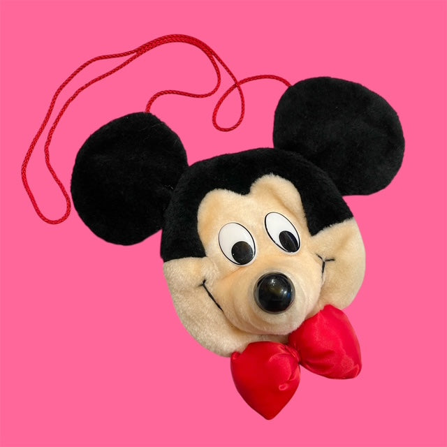 Vintage★Mickey Mouse★ミッキーマウス★フェイスショルダー★バッグ★ポーチ★人形★フィギュア★ぬいぐるみ★ビンテージ★