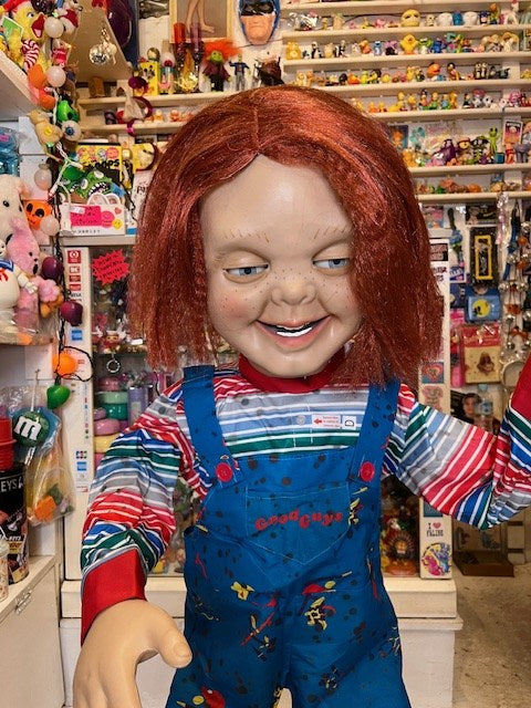 rare！universal studio★universal★ユニバーサルスタジオ★ユニバーサル★child'splay★チャッキー★Life size taking figure★movie★映画★ホラー★トーキング★チャッキー★ビッグサイズ★フィギュア★人形★ぬいぐるみ★