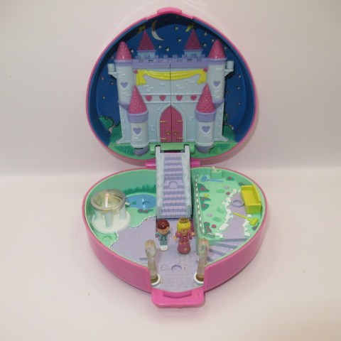 90’s★1992年★Polly Pocket★ポーリーポケット★staright Castle★スターライトキャッスル★ハート★濃いピンク★ライト★難ありミニチュア★ままごと★フィギュア★人形★ぬいぐるみ★