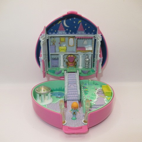 90’s★1992年★Polly Pocket★ポーリーポケット★staright Castle★スターライトキャッスル★ハート★濃いピンク★ライト接触不良★難ありミニチュア★ままごと★フィギュア★人形★ぬいぐるみ★