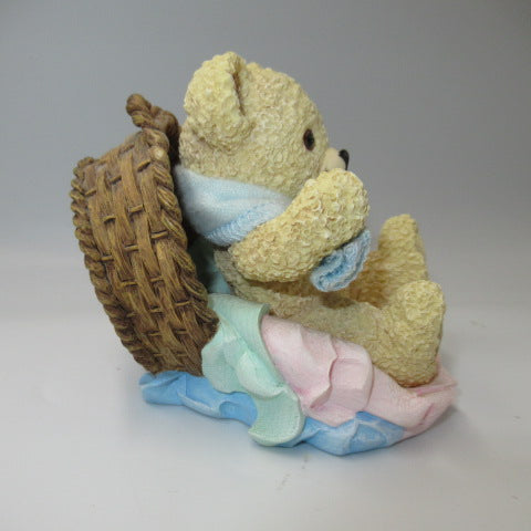 90’s★1998年★Snuggle Bear★スナグルベア★ファーファ★クマ★置物★フィギュア★Hamilton★レジン★A Busket Full Of Sweet Snuggle★シリアルナンバー入り★柔軟剤★企業物★フィギュア★人形★ぬいぐるみ★