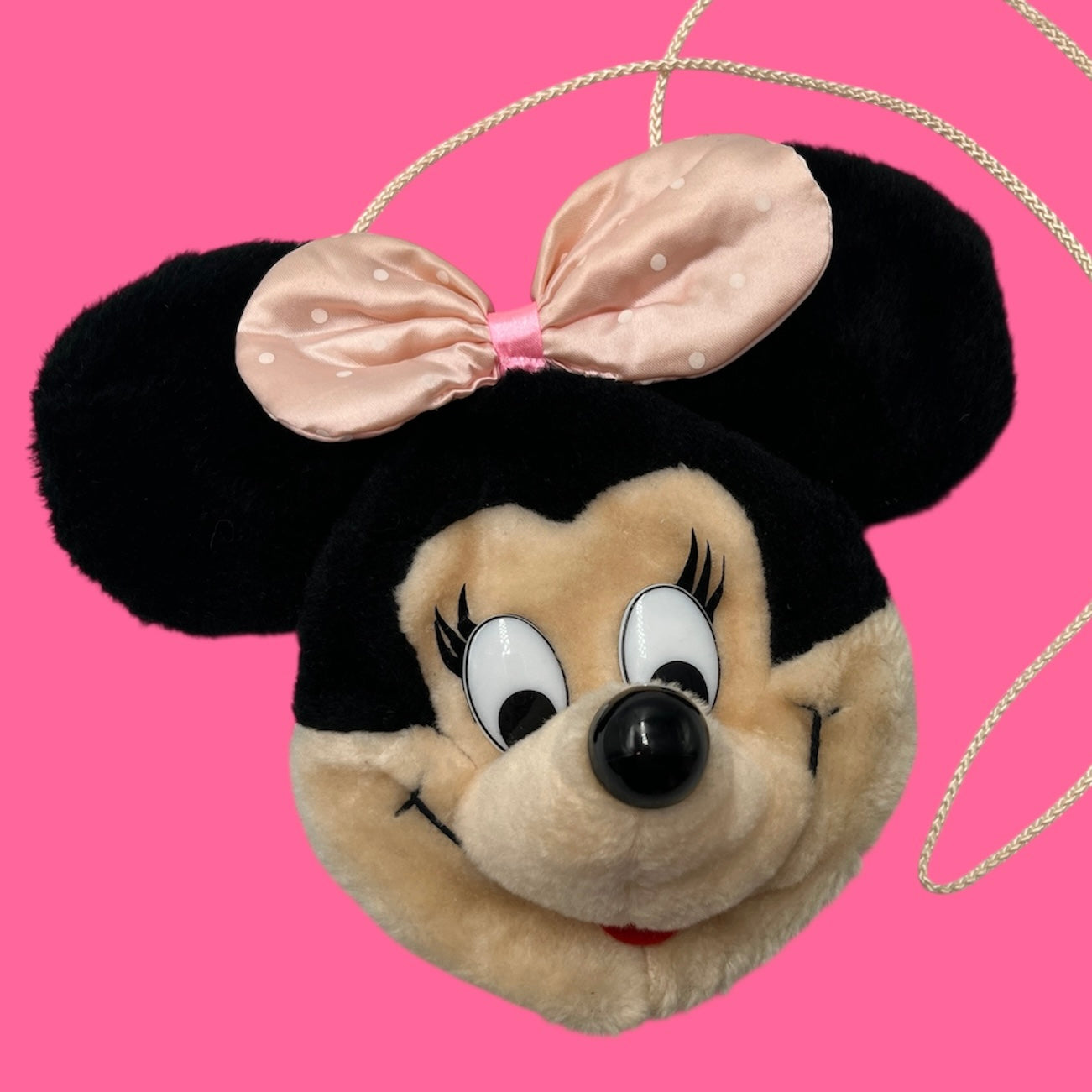 Vintage★ビンテージ★Minnie Mouse★ミニーマウス★フェイスショルダー★バッグ★人形★フィギュア★ぬいぐるみ