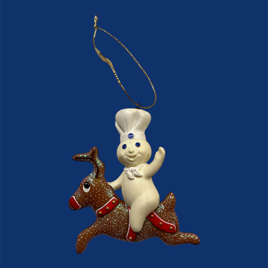 2001★Pillsbury★Doughboy★ドゥーボーイ★ドゥボーイ★Christmas Ornament★クリスマスオーナメント★人形★フィギュア★ぬいぐるみ★ビンテージ★トナカイ