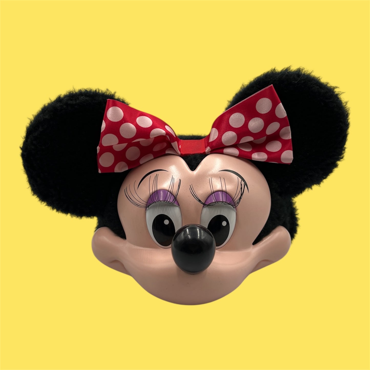 Vintage★Minnie Mouse★ミニーマウス★3D CAP★HAT★帽子★ビンテージ★ぬいぐるみ★フィギュア★人形★まつ毛あり