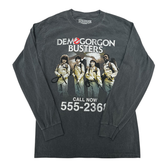 STRANGER THINGS★ストレンジャーシングス★DEMOGORGON BUSTERS★デモゴルゴンバスターズ★ロンT★ダスティン★マイク★ウィル★ルーカス★used★Sサイズ