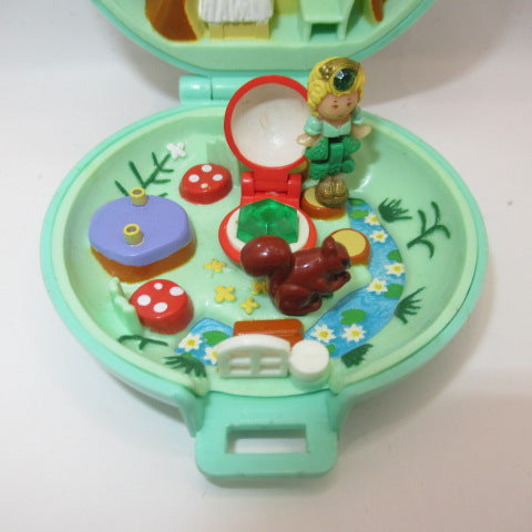 レア★コンプリート！90’s★1992年★ビンテージ★POLLY POCKET★ポーリーポケット★コンパクト★Jweled Forest★ジュエル★グリーン★宝石★ミニチュア★ままごと★ドールハウス★フィギュア★人形★ぬいぐるみ