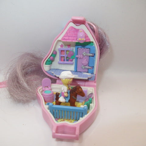 レア★90’s★1995年★ビンテージ★POLLY POCKET★ポーリーポケット★コンパクト★westen pony★ポニー★ピンク★ミニチュア★ままごと★ドールハウス★フィギュア★人形★ぬいぐるみ