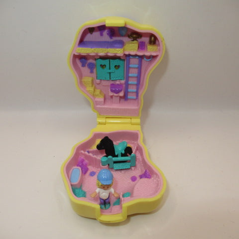 レア★コンプリート！90’s★1994年★ビンテージ★POLLY POCKET★ポーリーポケット★コンパクト★pony Ridi'n★ポニー★イエロー★ミニチュア★ままごと★ドールハウス★フィギュア★人形★ぬいぐるみ