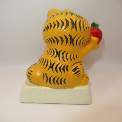 80's★GARFIELD★ガーフィールド★陶器★置物★リンゴ★ビンテージ★フィギュア★人形★ぬいぐるみ