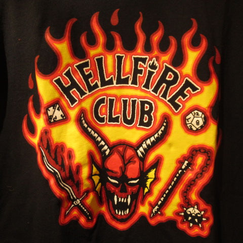 STRANGER THINGS★ストレンジャーシングス★Tシャツ★HELLFIRE CLUB★ヘルファイヤークラブ★Men's★Lサイズ★エディ★イレブン★エル★マイク★ダスティン★フィギュア★人形★ぬいぐるみ