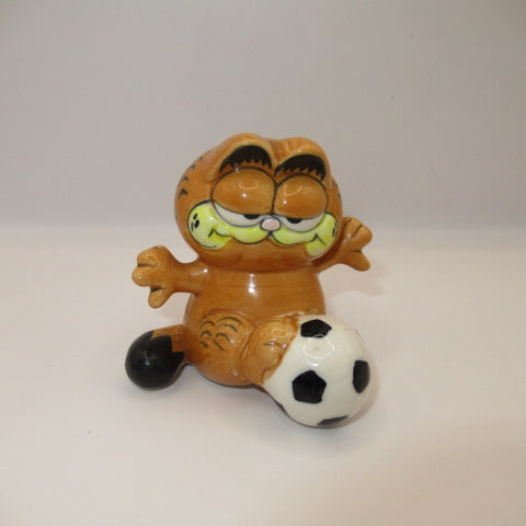 80's★GARFIELD★ガーフィールド★陶器の置物★人形★フィギュア★ビンテージ★サッカー