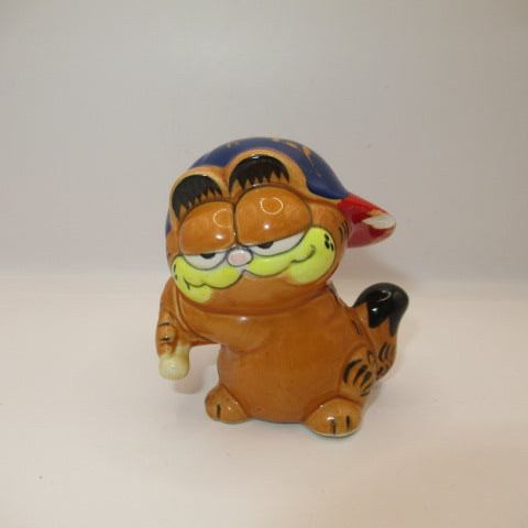 80's★GARFIELD★ガーフィールド★陶器の置物★人形★フィギュア★ビンテージ★野球
