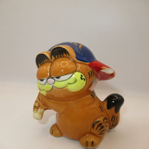 80's★GARFIELD★ガーフィールド★陶器の置物★人形★フィギュア★ビンテージ★野球