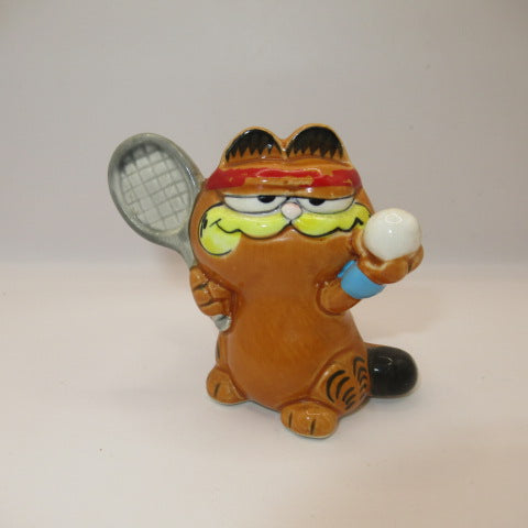 80's★GARFIELD★ガーフィールド★陶器の置物★人形★フィギュア★ビンテージ★テニス