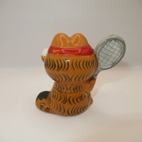 80's★GARFIELD★ガーフィールド★陶器の置物★人形★フィギュア★ビンテージ★テニス
