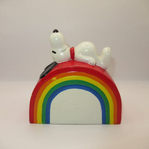 1970年★70's★Peanuts★ピーナッツ★Snoopy★スヌーピー★BANK★貯金箱★フィギュア★人形★ビンテージ★レインボー★虹
