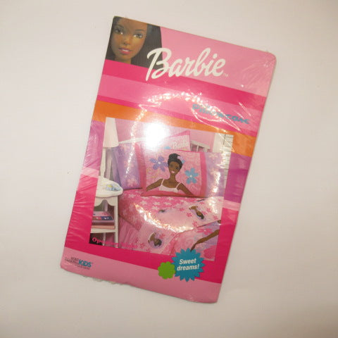 2002年★Barbie★バービー★ピローケース★シーツ★デッドストック★Black★黒人★人形★フィギュア★ぬいぐるみ★ビンテージ