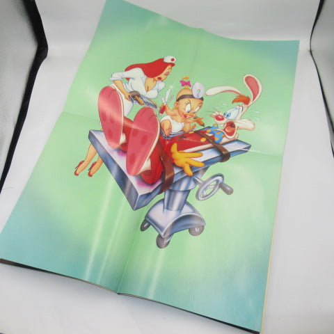 1987年★80's★ROGER RABBIT★ロジャーラビット★絵本★Movie Book★ムービーブック★ポスター付き★ディズニー★Disney★人形★フィギュア★ぬいぐるみ★ビンテージ★