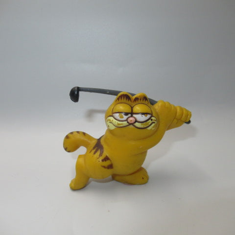 80's★GARFIELD★ガーフィールド★PVC★フィギュア★人形★ぬいぐるみ★ゴルフ