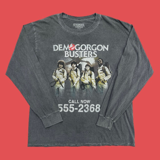 STRANGER THIGS★ストレンジャーシングス★DEMOGORGON BUSTERS★デモゴルゴンバスターズ★ロンT★USED★フィギュア★人形★ぬいぐるみ★マイク★ウィル★ルーカス★ダスティン