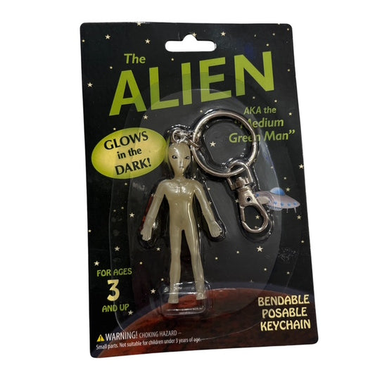 ALIEN★エイリアン★宇宙人★キーホルダー★ベンダブルキーチェーン★Key chain★GLOWS in the DARK★光ります！★フィギュア★人形★ぬいぐるみ