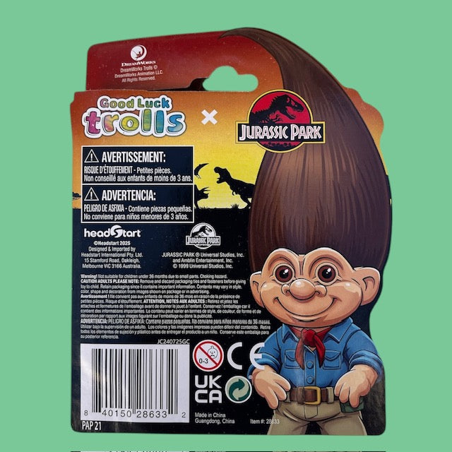 Good Luck trolls★グッドラックトロール★JURASSICPARK★ジュラシックパーク★ALANGRANT★ユニバーサルスタジオ★universalstudio★troll★トロール★ブリスター★人形★フィギュア★ぬいぐるみ