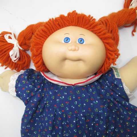 80's★Cabbage patch kids★vintage★cabbage doll★baby★floral pattern★red hair★ 
