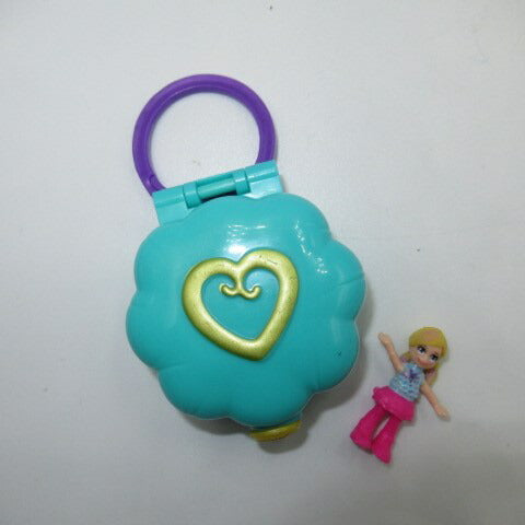 2017年★Polly Pocke★ポーリーポケット★コンパクト★復刻版★フィギュア★人形★ぬいぐるみ★★ビンテージ★キーホルダー★お花★グリーン★