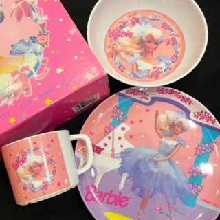 1991年★90's★Barbie★バービー★Dinnerware Set★ディナーウエアセット★★お皿★プラスチックカップ★トレイ★ビンテージ★vintage★フィギュア★人形★