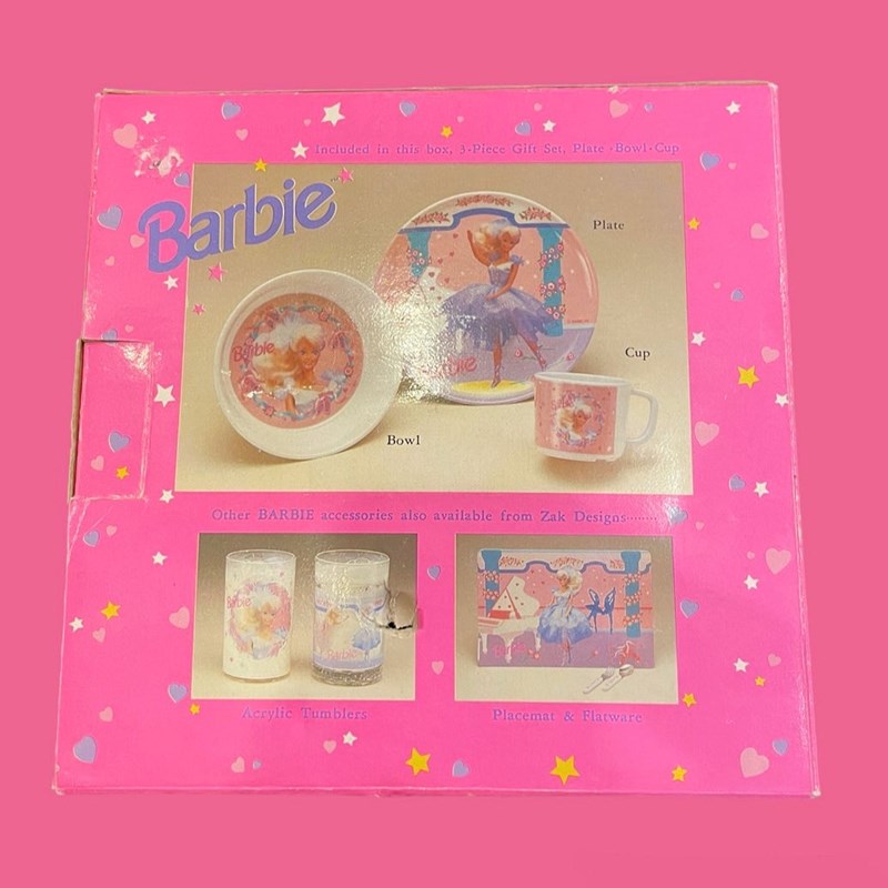1991年★90's★Barbie★バービー★Dinnerware Set★ディナーウエアセット★★お皿★プラスチックカップ★トレイ★ビンテージ★vintage★フィギュア★人形★