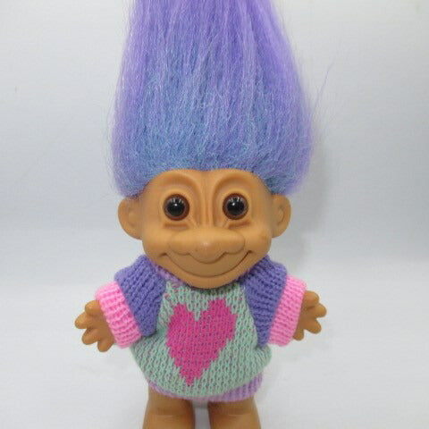 90's★Russ Trolls★Troll★Troll★★Figure★Doll★Plush★Vintage★Purple★Knit★ 