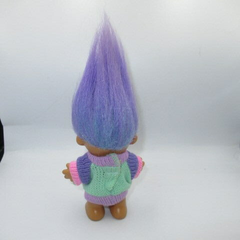 90's★Russ Trolls★Troll★Troll★★Figure★Doll★Plush★Vintage★Purple★Knit★ 