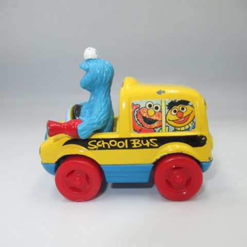 1996年★vintage★ビンテージ★SESAMESTREET★セサミストリート★cookiemonster★クッキーモンスター★schoolbush★スクールバス★ミニカー★フィギュア★人形★