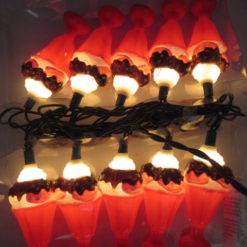ビンテージ★パーティーライト★ストリングライト★アイスクリームサンデー★デコレーションライト★クリスマスライト★10球★indoor/outdoor★