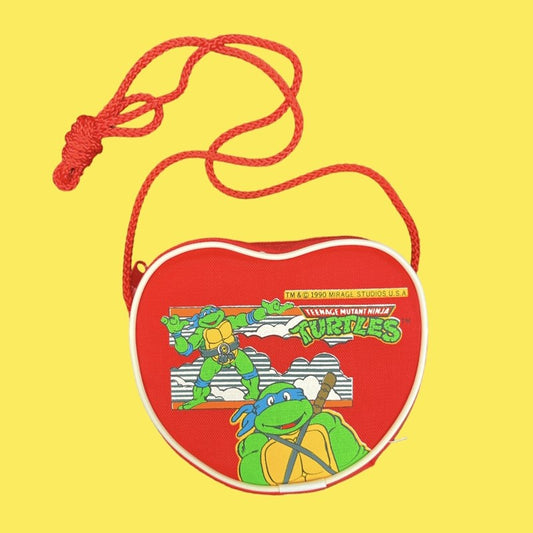 1990年★90's★vintage★ビンテージ★TURTLES★タートルズ★Leonardo★レオナルド★shoulderbag★ショルダーバッグ★heart★ハート★red★レッド★赤★bag★
