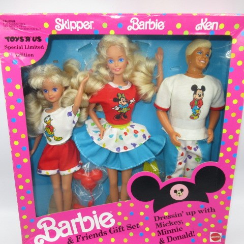 1991★Barbie★Skipper★Ken★Disney★Toysrus Special Edition★Toys R Us★Barbie★Skipper★Ken★★Disney★Mickey★★Figure★Doll★ 