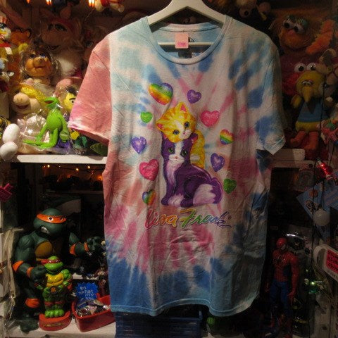 LISA FRANK★リサフランク★Tシャツ★フィギュア★人形★ぬいぐるみ★タイダイ★Lady's★Lサイズ★Kitty★ネコ★新品★