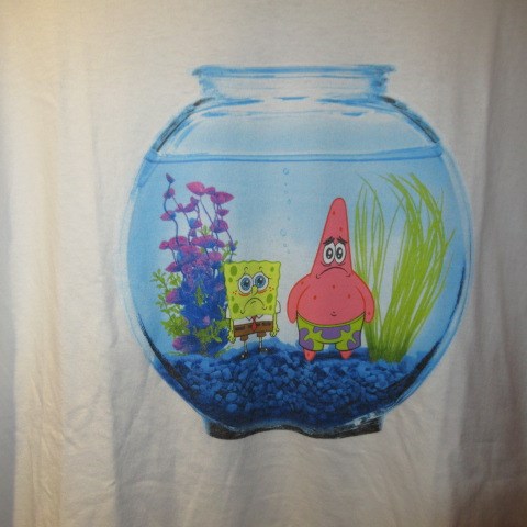 SPONGE BOB★スポンジボブ★Tシャツ★フィギュア★人形★ぬいぐるみ★ホワイト★Lサイズ★新品★