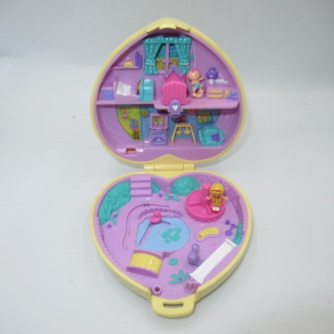 ビンテージ★Pollypocket★ポーリーポケット★コンパクト★ハート★人形★フィギュア★ままごと★ミニチュア★イエロー★