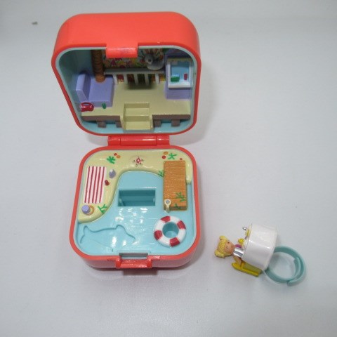 Vintage ★ Pollypocket ★ Polly Pocket ★ Compact ★ Doll ★ Figure ★ Play house ★ Miniature ★ Ring ★ Square ★ Coral ★ 