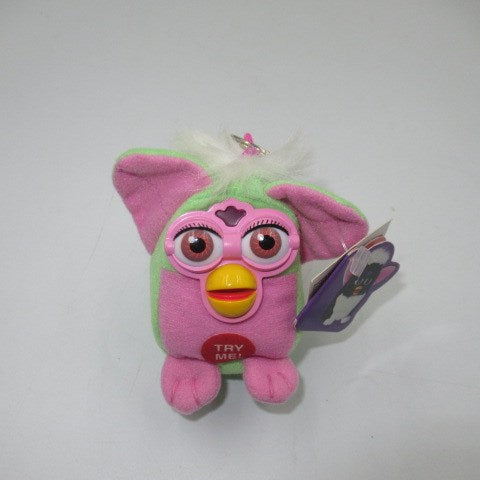 90's★1999年★Furby★ファービー★★人形★フィギュア★ぬいぐるみ★トーキング★キーホルダー★グリーン×ピンク★