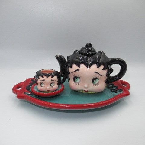 1995年★90's★Betty Boop★ベティブープ★ミニチュア★ティーポットセット★陶器★フィギュア★人形★ぬいぐるみ★ビンテージ★