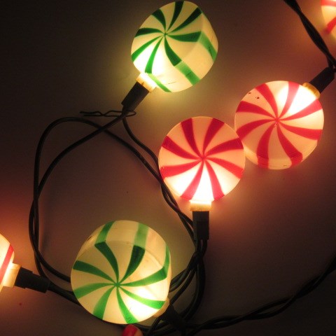 ビンテージ★クリスマスライト★CHRISTMAS LIGHT★パーティーライト★デコレーションライト★ミントキャンディ★クリスマスキャンディ★フィギュア★