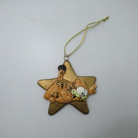 80's★GARFIELD★ガーフィールド★陶器のクリスマスオーナメント★星★人形★フィギュア★ぬいぐるみ★