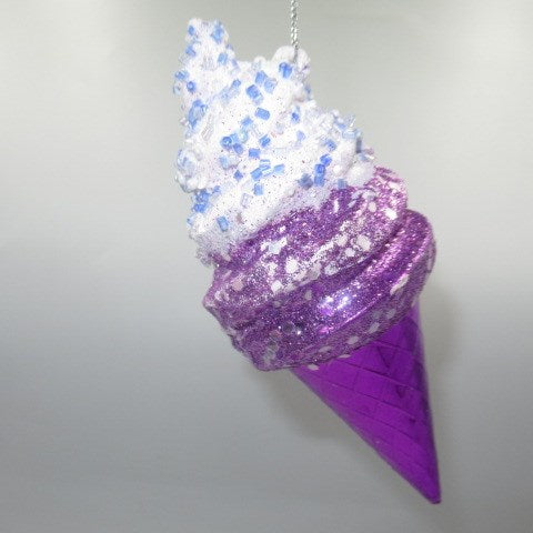 クリスマスオーナメント★Christmas Ornament★クリスマスツリー★ソフトクリーム★パープル★スウィーツオーナメント★フィギュア★人形★ぬいぐるみ★