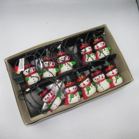 ビンテージ★クリスマスライト★パーティーライト★SNOWMEN★スノーマン★雪だるま★サンタクロース★フィギュア★人形★ぬいぐるみ★