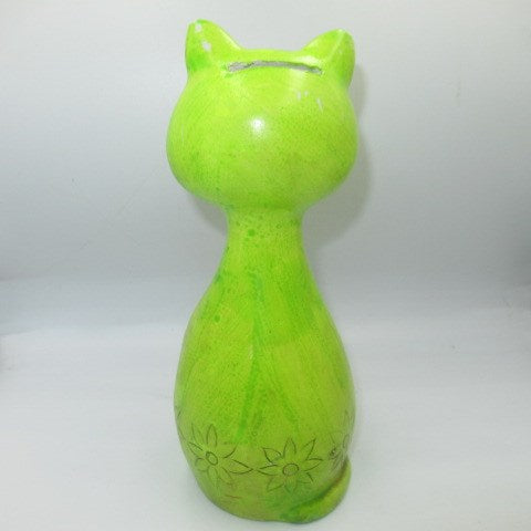 70's★Vintage★Psychedelic★Figurine★Pottery★Cat★Kitty★Figure★Doll★Stuffed animal★ 