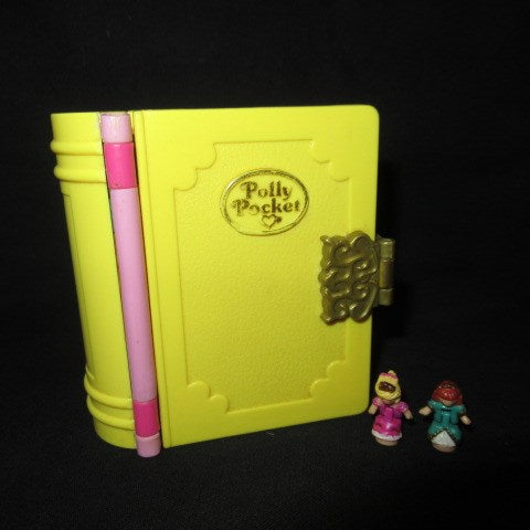 90's★Polly Pocket★Compact★Playhouse★Miniature★Dollhouse★Doll★Figure★Stuffed animal★Book★Yellow★ 