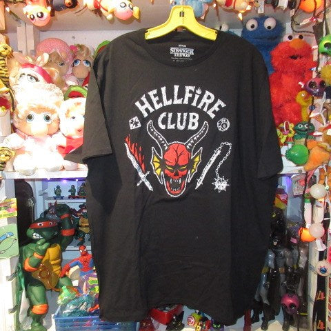 STRANGER THINGS★Stranger Things★T-shirt★HELLFIRE CLUB★Dustin★Eddie★Figure★Doll★Plush toy★XL size★New★Black★ 