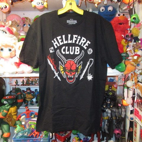 STRANGER THINGS★Stranger Things★T-shirt★HELLFIRE CLUB★Dustin★Eddie★Figure★Doll★Stuffed animal★L size★New★Black★ 